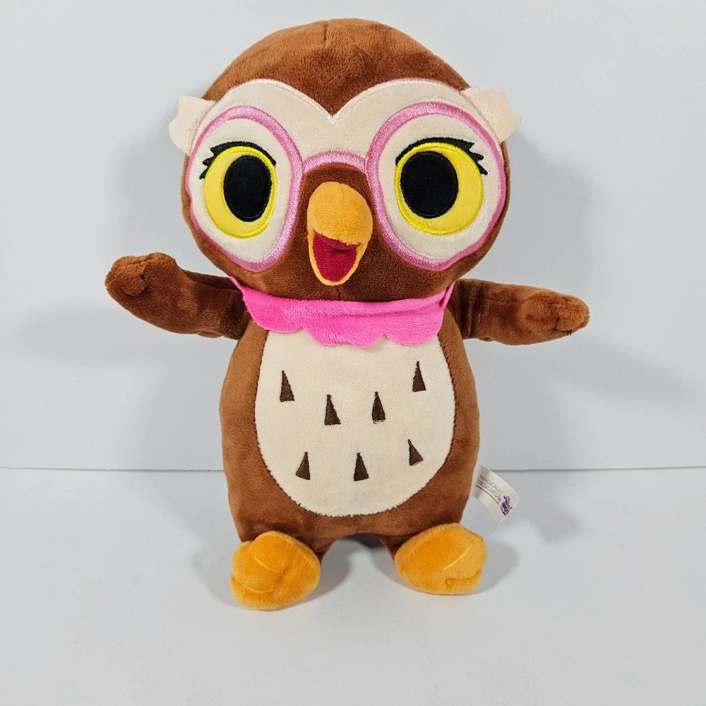 Hooray Heroes Owl Plush Mrs Hootwit Brown Pink Glasses Stuffed Animal Toy 2019
